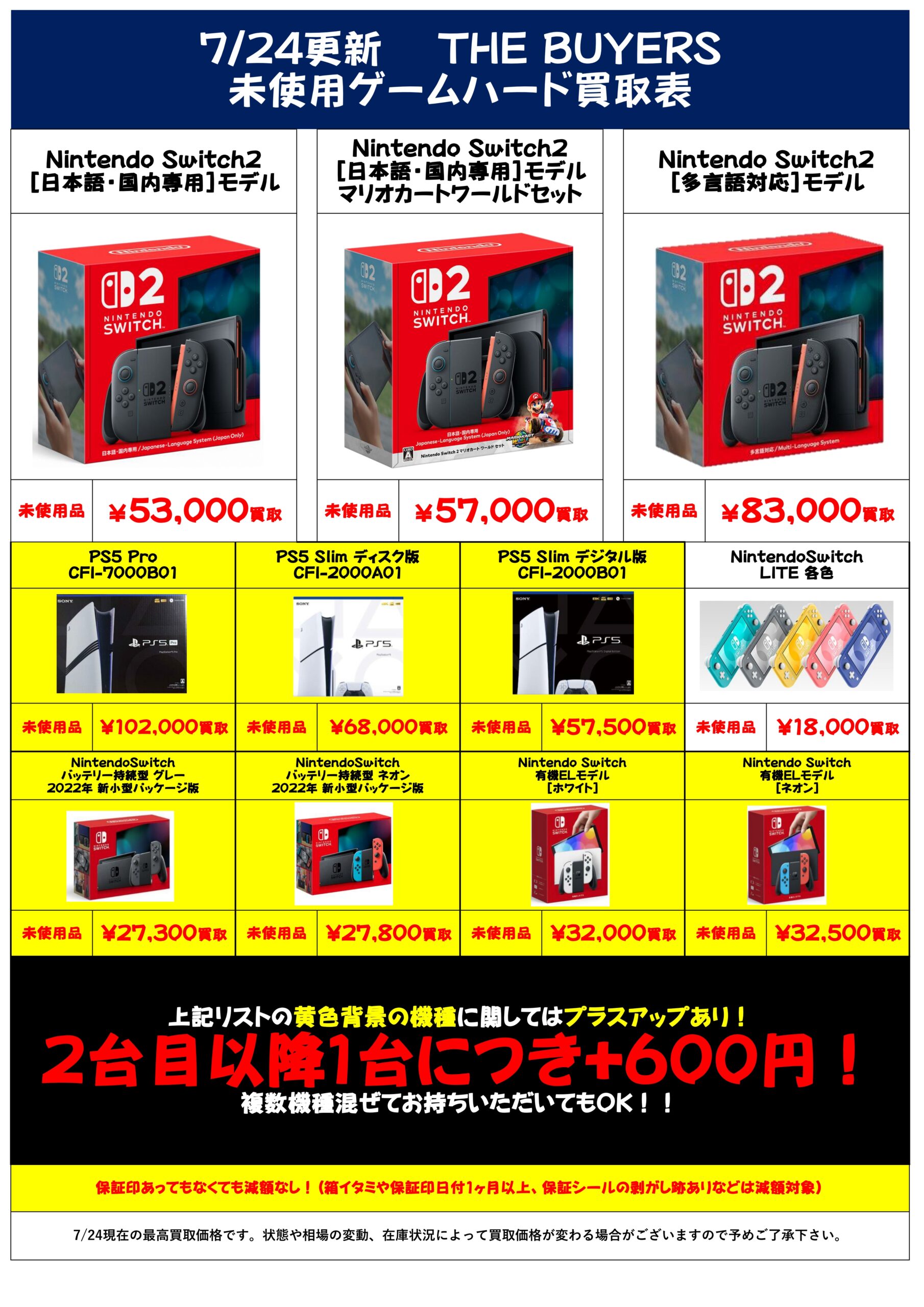 7/24 ゲーム機本体/周辺機器の買取チラシ更新しました！ | THE